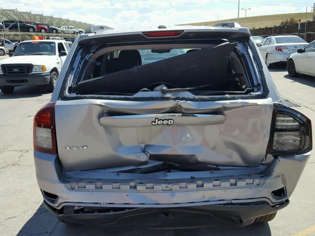 1C4NJDBB2HD143416 - 2017 JEEP COMPASS SP SILVER photo 9