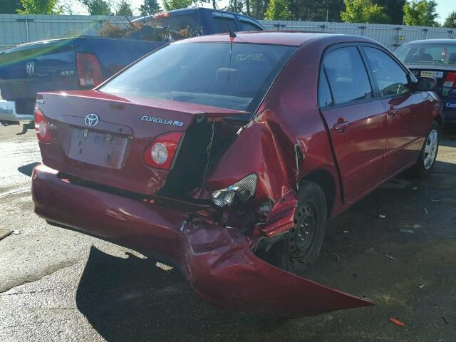 1NXBR30E17Z885285 - 2007 TOYOTA COROLLA CE MAROON photo 4