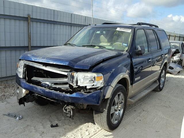 1FMFU17558LA70377 - 2008 FORD EXPEDITION BLUE photo 2