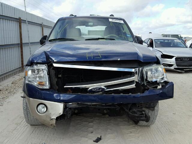 1FMFU17558LA70377 - 2008 FORD EXPEDITION BLUE photo 9