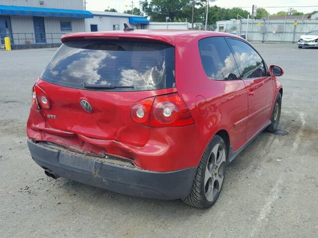 WVWFV71KX8W209551 - 2008 VOLKSWAGEN GTI RED photo 4