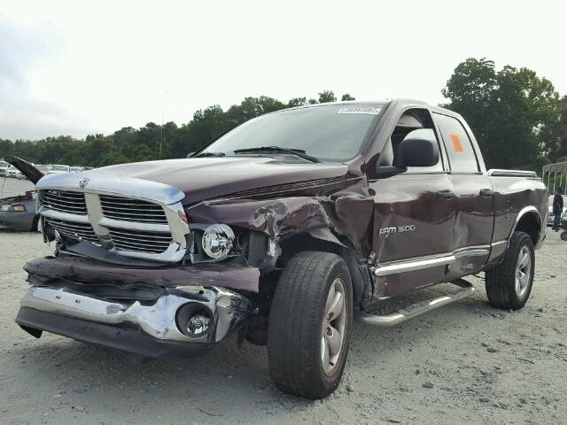 1D7HA18D24S646217 - 2004 DODGE RAM 1500 Q MAROON photo 2