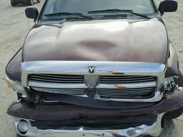 1D7HA18D24S646217 - 2004 DODGE RAM 1500 Q MAROON photo 7