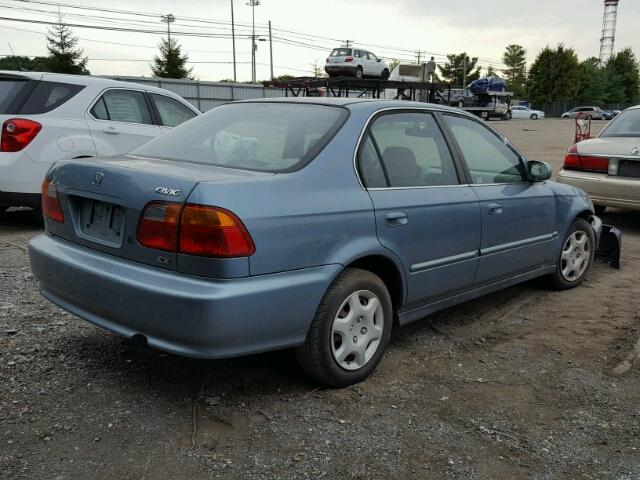 1HGEJ8643YL003515 - 2000 HONDA CIVIC EX BLUE photo 4