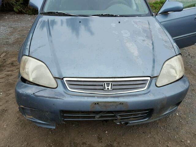 1HGEJ8643YL003515 - 2000 HONDA CIVIC EX BLUE photo 7