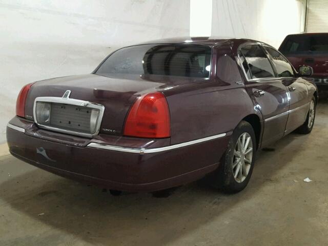 1LNHM82W17Y630401 - 2007 LINCOLN TOWN CAR S BURGUNDY photo 4