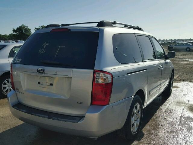 KNDMB233X86237651 - 2008 KIA SEDONA EX SILVER photo 4