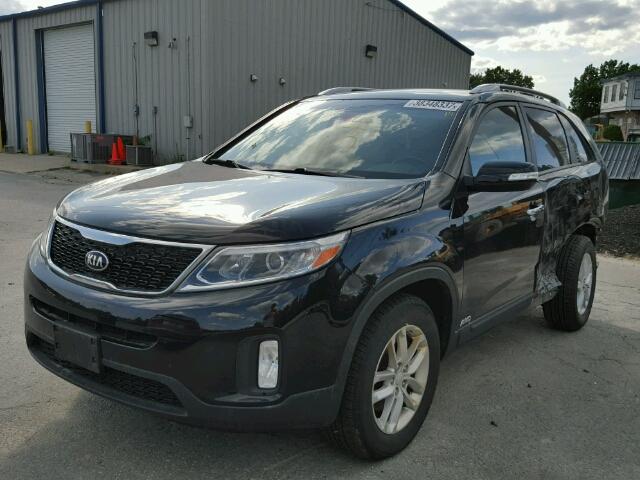 5XYKTCA61EG530838 - 2014 KIA SORENTO BLACK photo 2