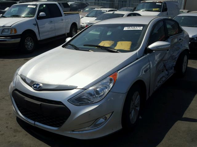 KMHEC4A40DA067084 - 2013 HYUNDAI SONATA HYB SILVER photo 2