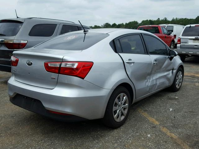 KNADM4A30G6639036 - 2016 KIA RIO LX SILVER photo 4