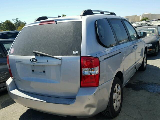 KNDMB133976130955 - 2007 KIA SEDONA EX SILVER photo 4