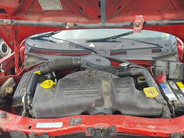 1B7FL26X51S192507 - 2001 DODGE DAKOTA RED photo 7