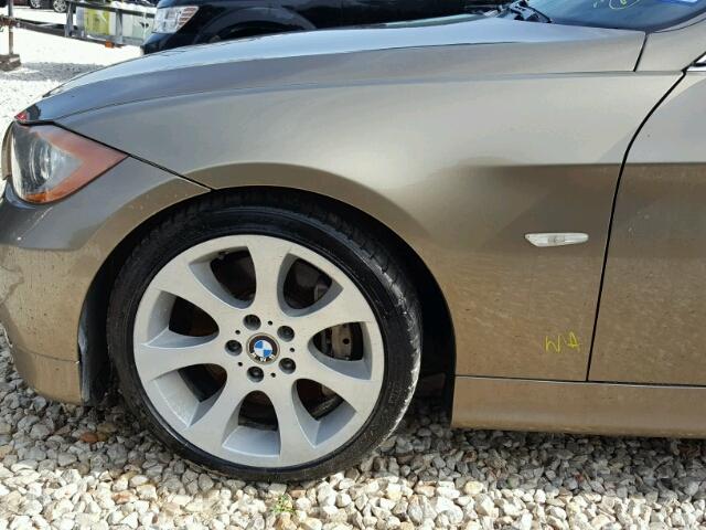 WBAVB73577PA86599 - 2007 BMW 335 I BROWN photo 9