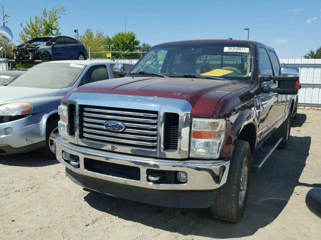 1FTSW2BR9AEB30586 - 2010 FORD F250 SUPER MAROON photo 2