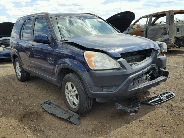 JHLRD788X3C033270 - 2003 HONDA CR-V EX BLUE photo 1