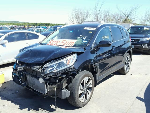 5J6RM3H97GL001424 - 2016 HONDA CR-V TOURI BLACK photo 2