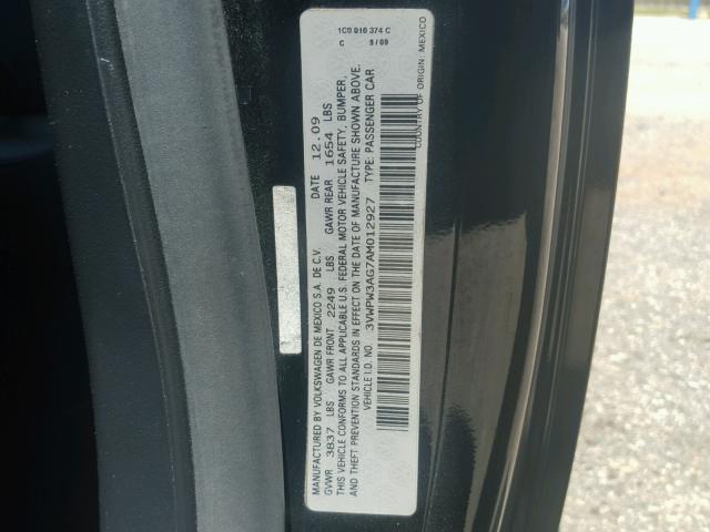 3VWPW3AG7AM012927 - 2010 VOLKSWAGEN NEW BEETLE 黑色 照片 10