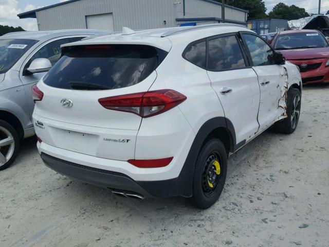 KM8J33A27GU160775 - 2016 HYUNDAI TUCSON LIM WHITE photo 4