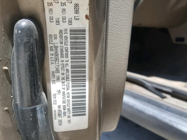 1J8HH48K86C171409 - 2006 JEEP COMMANDER TAN photo 10