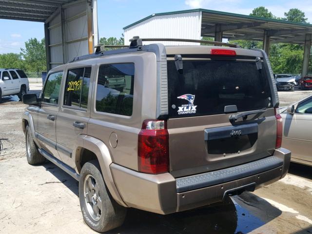 1J8HH48K86C171409 - 2006 JEEP COMMANDER TAN photo 3