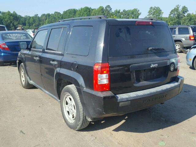 1J4FT28A19D202730 - 2009 JEEP PATRIOT SP BLACK photo 3