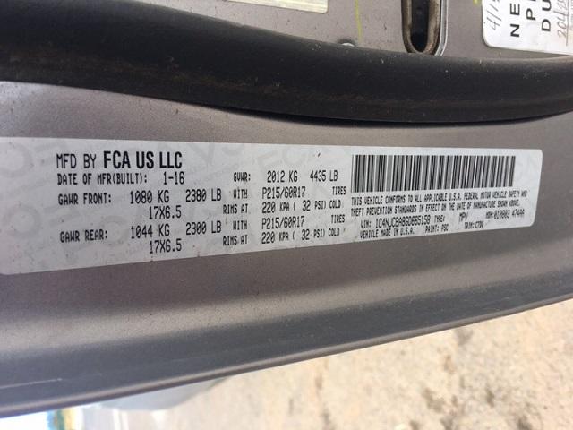 1C4NJCBA8GD665158 - 2016 JEEP COMPASS SP GRAY photo 10