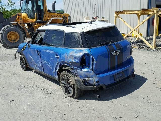 WMWZC5C51CWL61819 - 2012 MINI COOPER S C BLUE photo 3