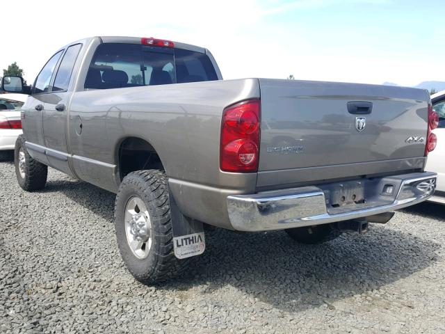 3D7KS28CX7G758291 - 2007 DODGE RAM 2500 S BROWN photo 3