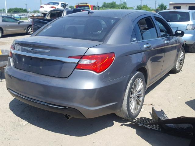 1C3CCBCG1DN585564 - 2013 CHRYSLER 200 LIMITE GRAY photo 4