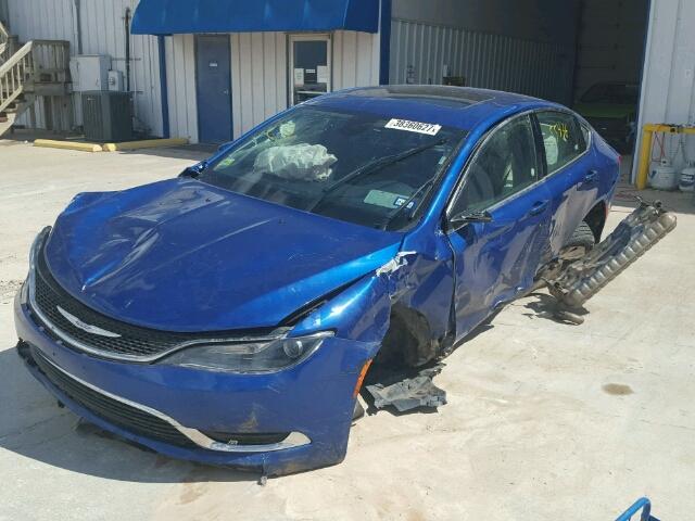 1C3CCCAB2FN674530 - 2015 CHRYSLER 200 LIMITE BLUE photo 2