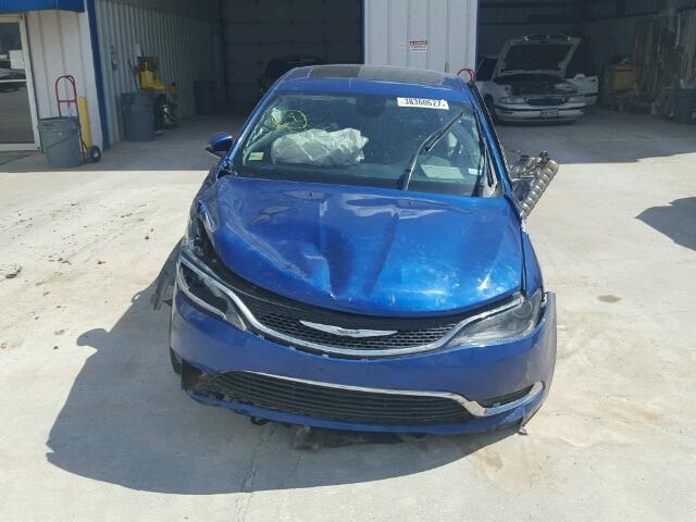 1C3CCCAB2FN674530 - 2015 CHRYSLER 200 LIMITE BLUE photo 9