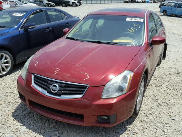 1N4BA41E08C814589 - 2008 NISSAN MAXIMA SE BURGUNDY photo 2