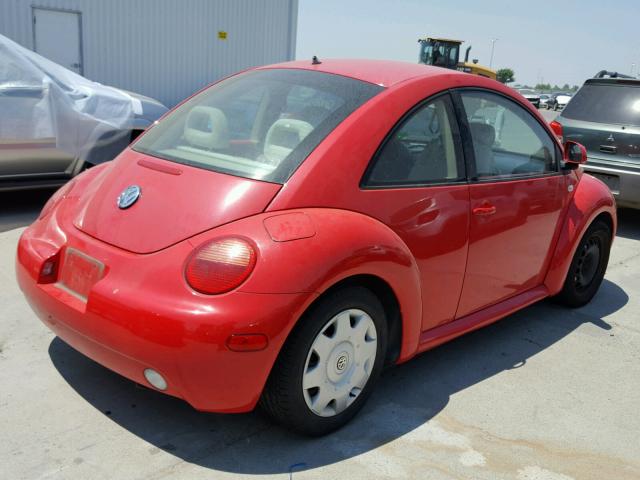 3VWCA21C7YM405700 - 2000 VOLKSWAGEN NEW BEETLE 红色 照片 4