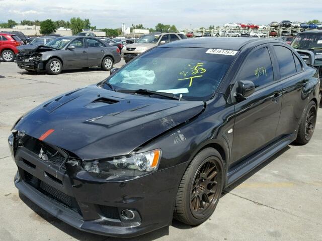 JA32W8FV1BU043829 - 2011 MITSUBISHI LANCER EVO BLACK photo 2