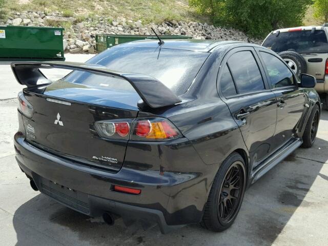 JA32W8FV1BU043829 - 2011 MITSUBISHI LANCER EVO BLACK photo 4