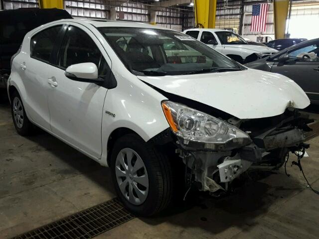 JTDKDTB35C1006154 - 2012 TOYOTA PRIUS C WHITE photo 1