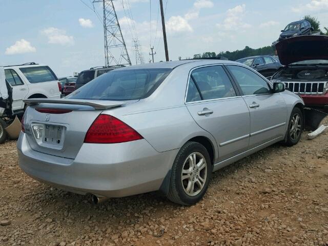 1HGCM56777A115185 - 2007 HONDA ACCORD SILVER photo 4