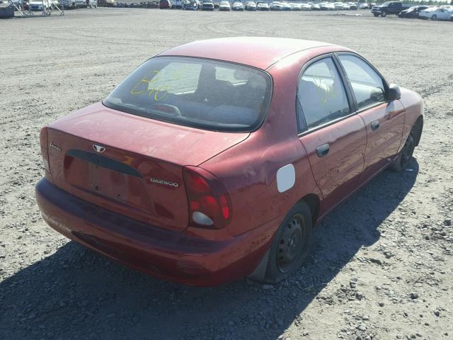 KLATA52691B660365 - 2001 DAEWOO LANOS S მუქწითელი ფოტო 4