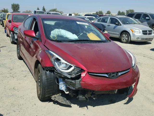 5NPDH4AE8GH686670 - 2016 HYUNDAI ELANTRA SE BURGUNDY photo 1