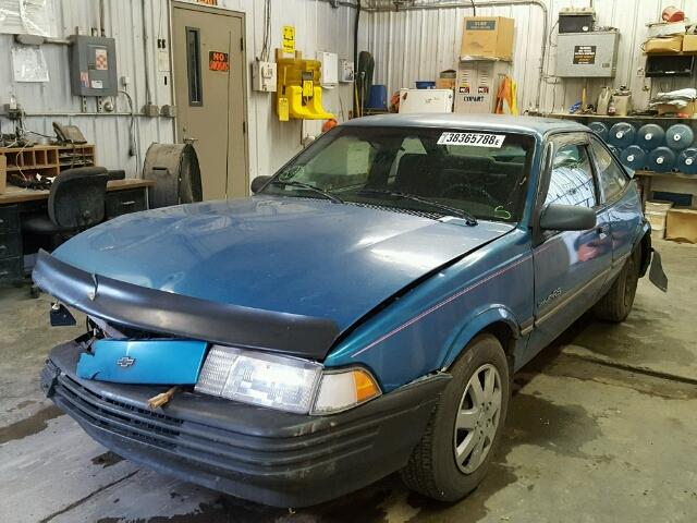 1G1JC1444P7103186 - 1993 CHEVROLET CAVALIER V BLUE photo 2