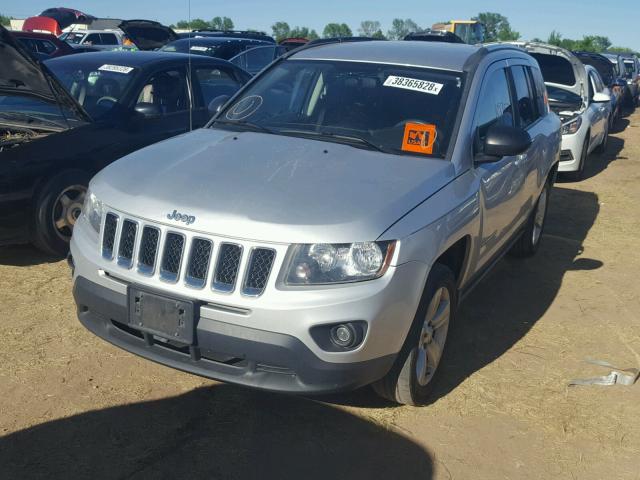 1C4NJDBB7ED536713 - 2014 JEEP COMPASS SP SILVER photo 2