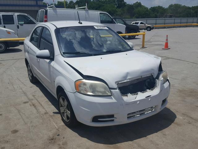 KL1TD56E19B629714 - 2009 CHEVROLET AVEO LS WHITE photo 1