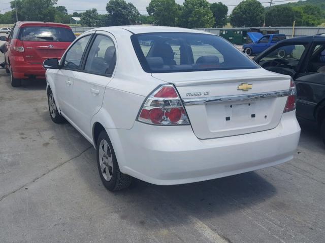 KL1TD56E19B629714 - 2009 CHEVROLET AVEO LS WHITE photo 3