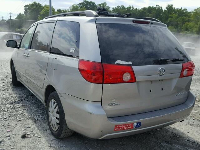 5TDZK23C48S139964 - 2008 TOYOTA SIENNA CE/ SILVER photo 3