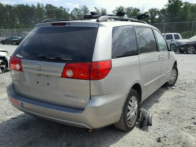 5TDZK23C48S139964 - 2008 TOYOTA SIENNA CE/ SILVER photo 4