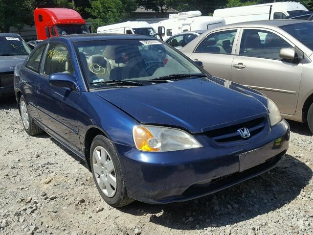 1HGEM21991L032837 - 2001 HONDA CIVIC SI BLUE photo 1