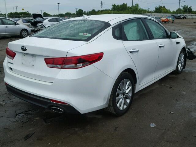 5XXGT4L35GG071061 - 2016 KIA OPTIMA WHITE photo 4