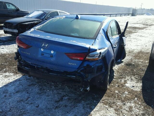 KMHD04LB4JU529236 - 2018 HYUNDAI ELANTRA SP BLUE photo 4