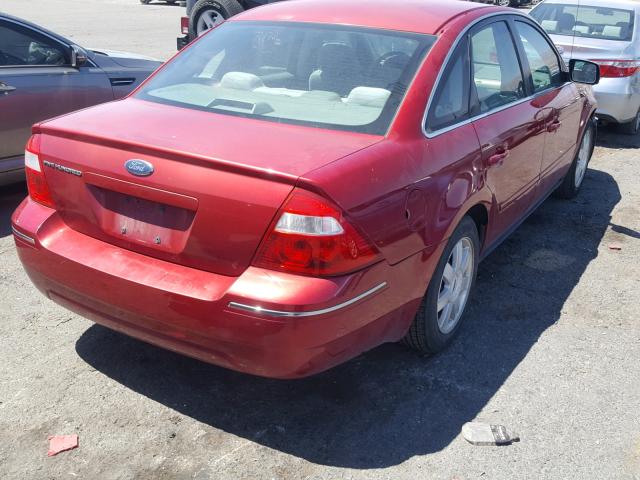 1FAFP23105G160857 - 2005 FORD FIVE HUNDR RED photo 4