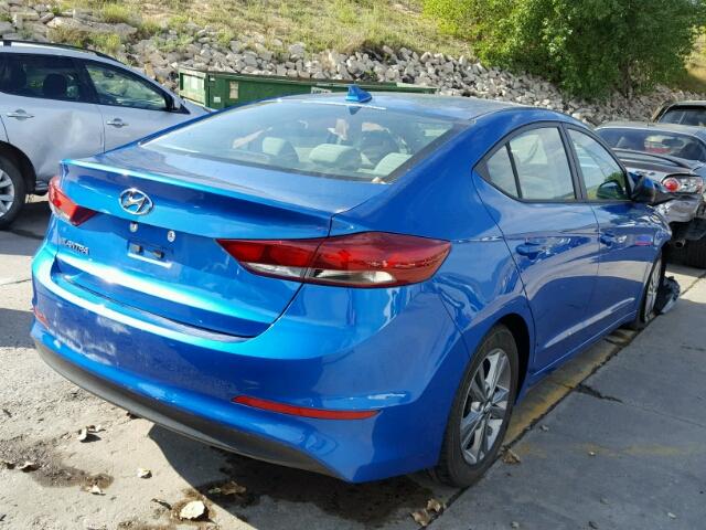 5NPD84LF2HH092194 - 2017 HYUNDAI ELANTRA SE BLUE photo 4